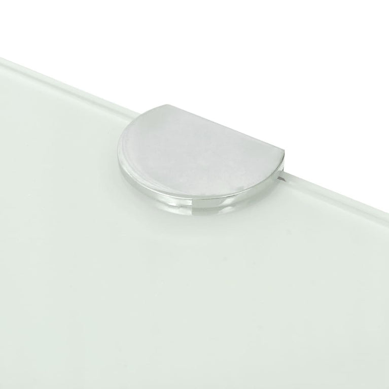 Hoekschap met chromen dragers 25x25 cm glas wit MeubelReus