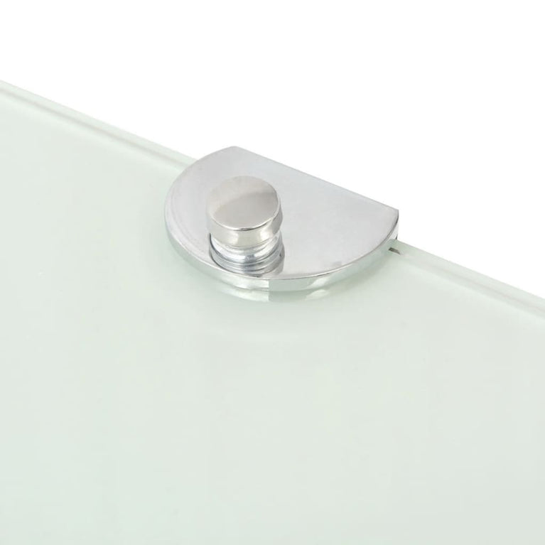 Hoekschap met chromen dragers 25x25 cm glas wit MeubelReus