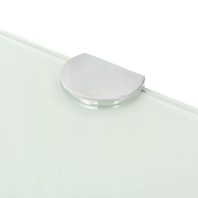Hoekschap met chromen dragers wit 35x35 cm glas MeubelReus