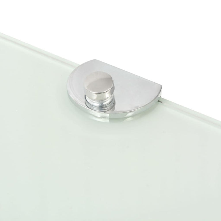 Hoekschap met chromen dragers wit 35x35 cm glas MeubelReus
