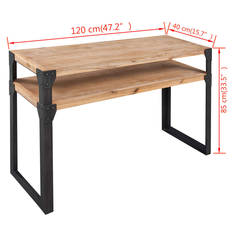 Wandtafel 120x40x85 cm massief acaciahout MeubelReus