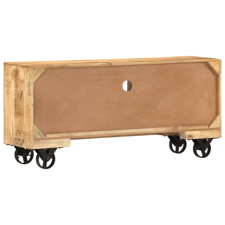 Tv-meubel 110x30x50 cm ruw mangohout MeubelReus