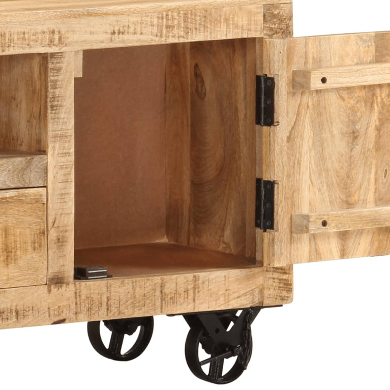 Tv-meubel 110x30x50 cm ruw mangohout MeubelReus