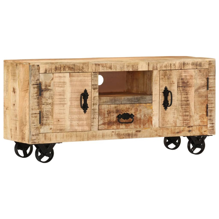 Tv-meubel 110x30x50 cm ruw mangohout MeubelReus