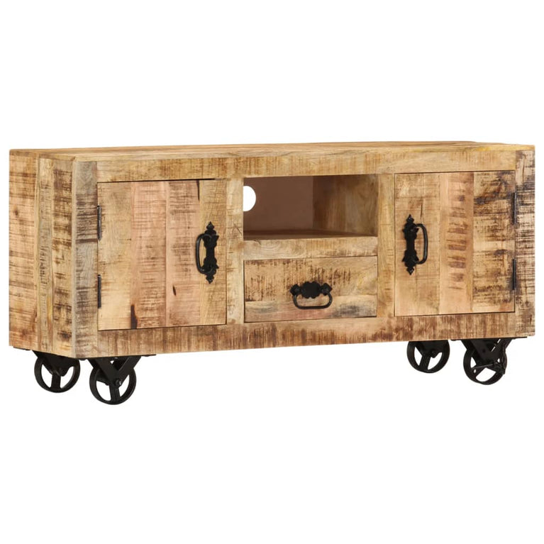 Tv-meubel 110x30x50 cm ruw mangohout MeubelReus