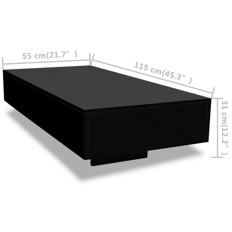 Salontafel hoogglans zwart MeubelReus
