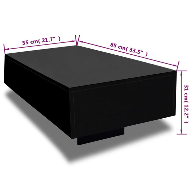 Salontafel hoogglans zwart MeubelReus
