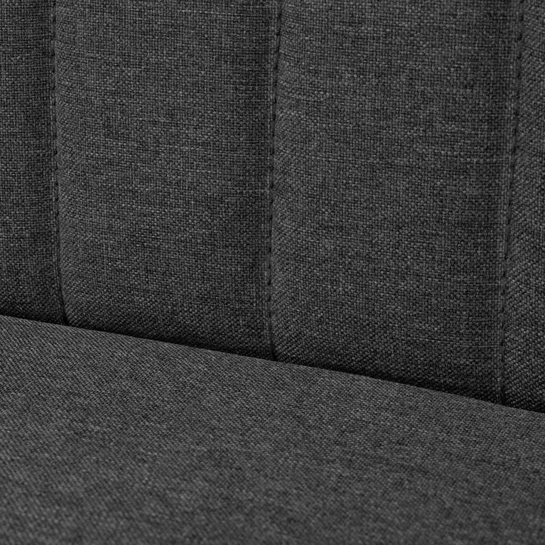 Bank 117x55,5x77 cm stof donkergrijs MeubelReus