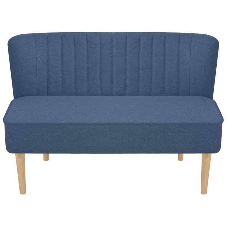 Bank 117x55,5x77 cm stof blauw