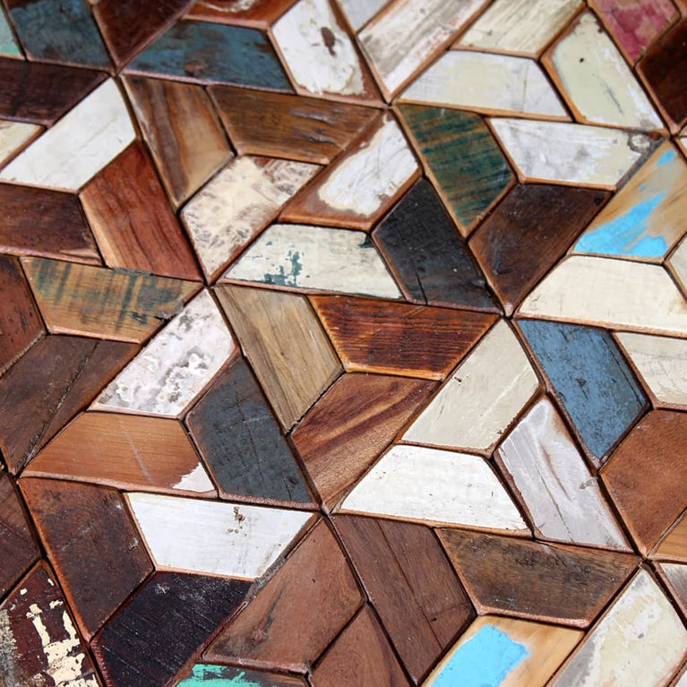 3-delige Salontafelset massief gerecycled hout MeubelReus