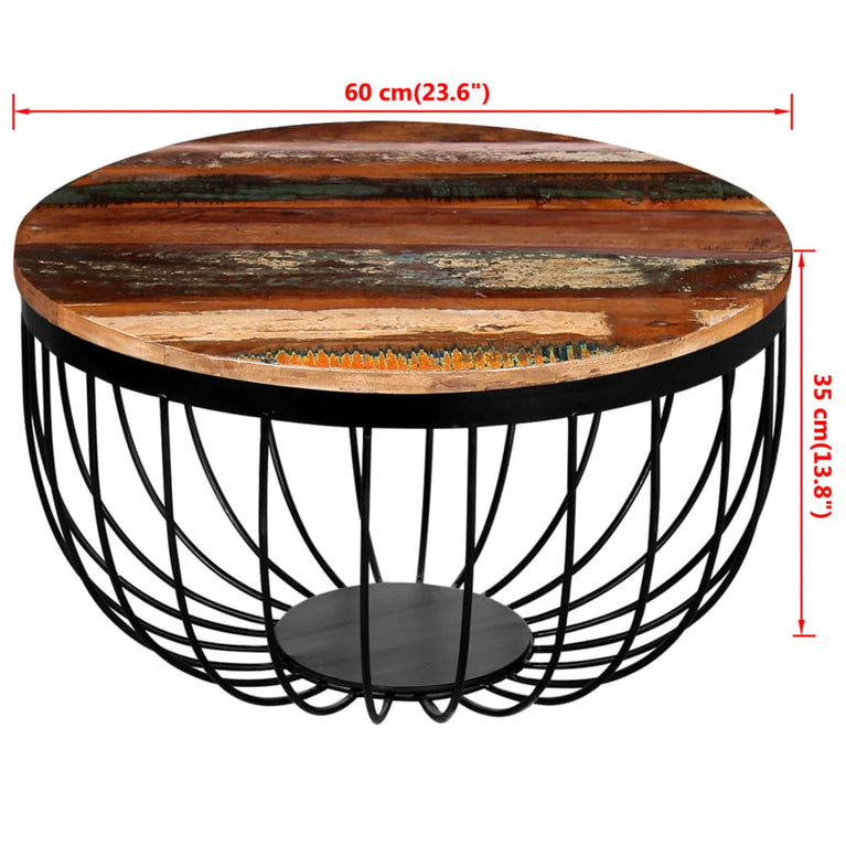 Salontafel massief gerecycled hout MeubelReus