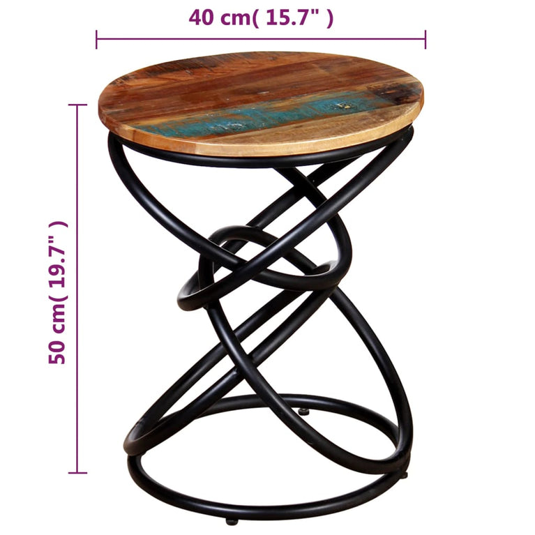 Bijzettafel massief gerecycled hout MeubelReus