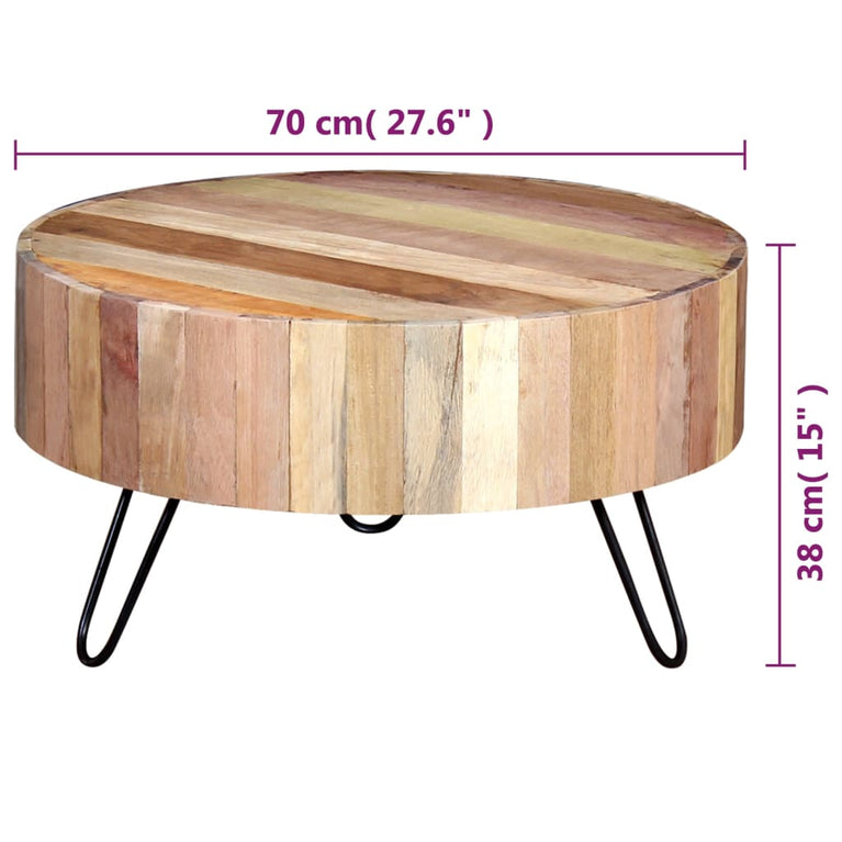 Salontafel massief gerecycled hout MeubelReus