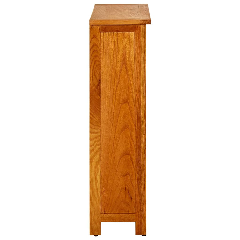 Boekenkast met 3 schappen 70x22,5x82 cm massief eikenhout