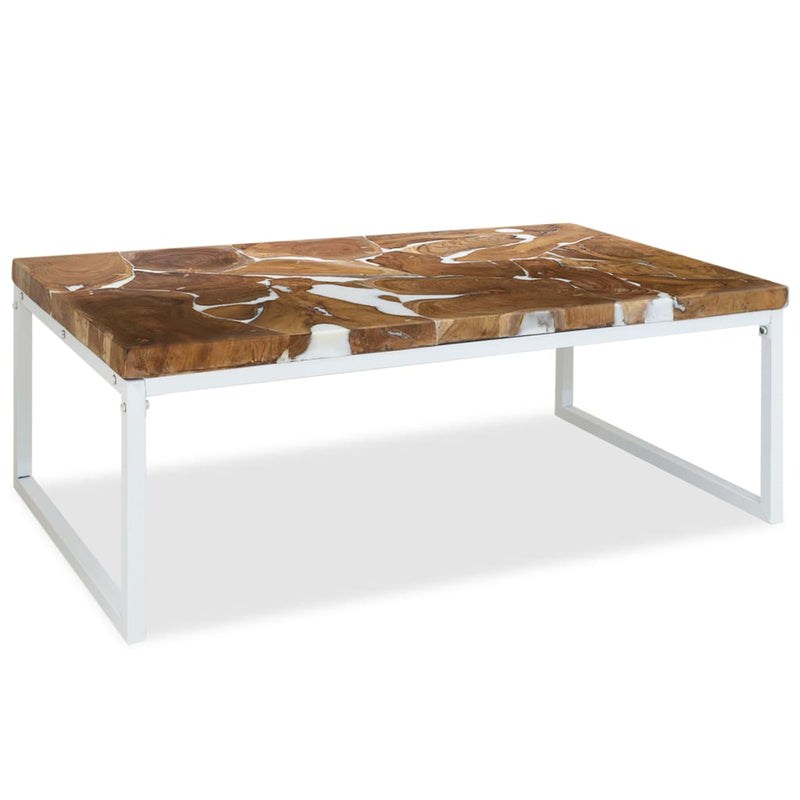 Salontafel 110x60x40 cm teakhout en hars MeubelReus