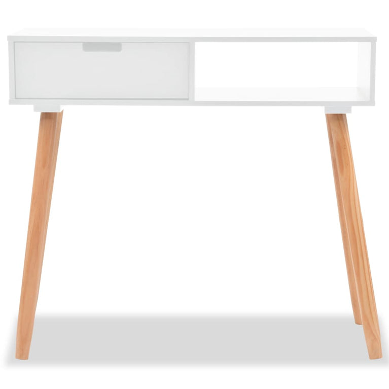 Wandtafel 80x30x72 cm massief grenenhout wit MeubelReus