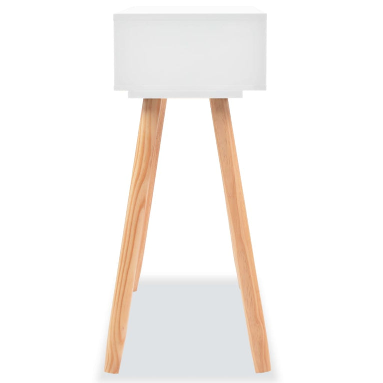 Wandtafel 80x30x72 cm massief grenenhout wit MeubelReus