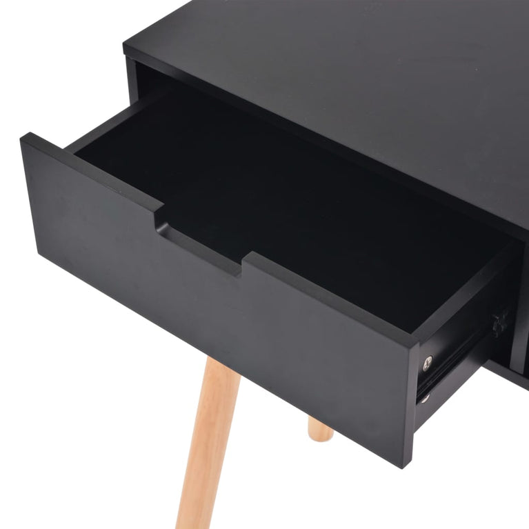 Wandtafel 80x30x72 cm massief grenenhout zwart MeubelReus