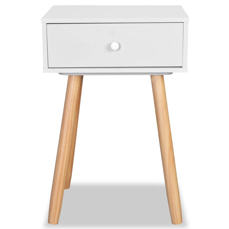 Nachtkastjes 2 st 40x30x61 cm massief grenenhout wit MeubelReus