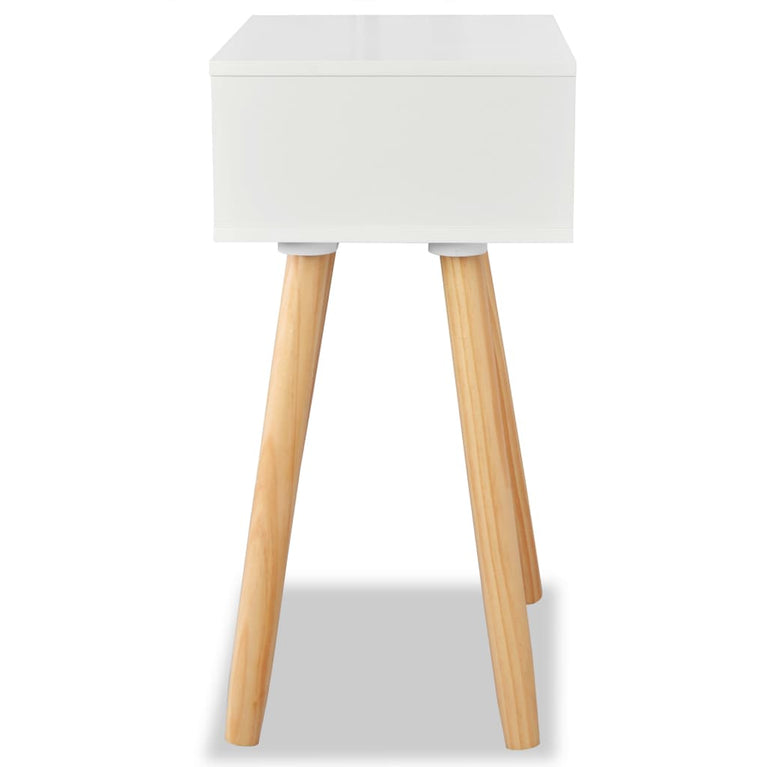 Nachtkastjes 2 st 40x30x61 cm massief grenenhout wit MeubelReus