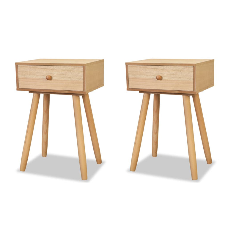 Nachtkastjes 2 st 40x30x61 cm massief grenenhout bruin MeubelReus