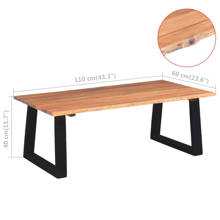 Salontafel massief acaciahout 110x60x40 cm MeubelReus