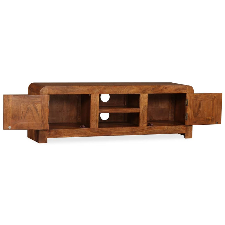 Tv-meubel 120x30x40 cm massief hout met honingafwerking MeubelReus