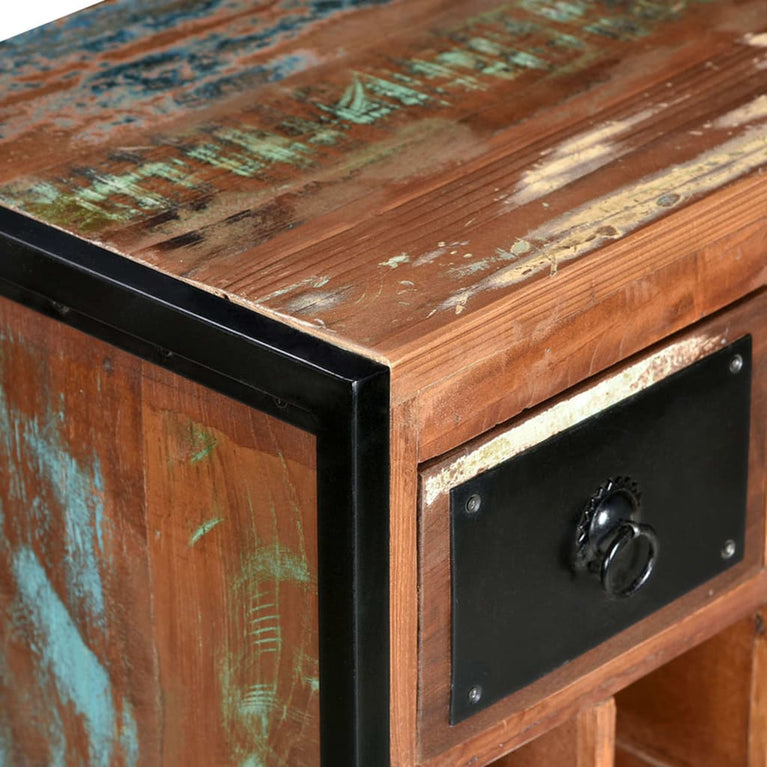 Wijnrek voor 16 flessen massief gerecycled hout MeubelReus