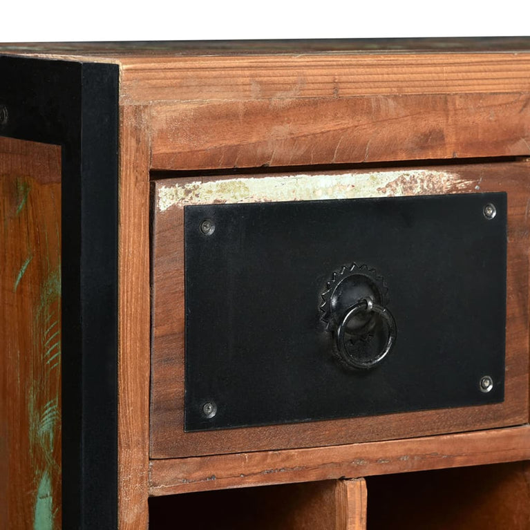 Wijnrek voor 16 flessen massief gerecycled hout MeubelReus