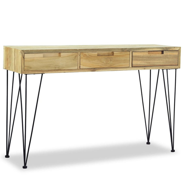 Wandtafel 120x35x76 cm massief teakhout MeubelReus