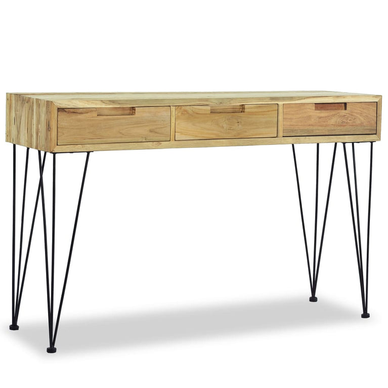 Wandtafel 120x35x76 cm massief teakhout MeubelReus