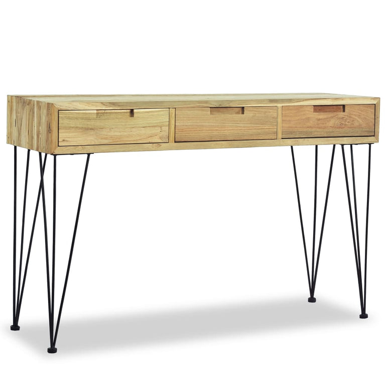 Wandtafel 120x35x76 cm massief teakhout MeubelReus