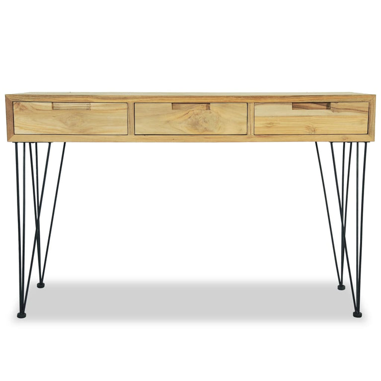 Wandtafel 120x35x76 cm massief teakhout MeubelReus