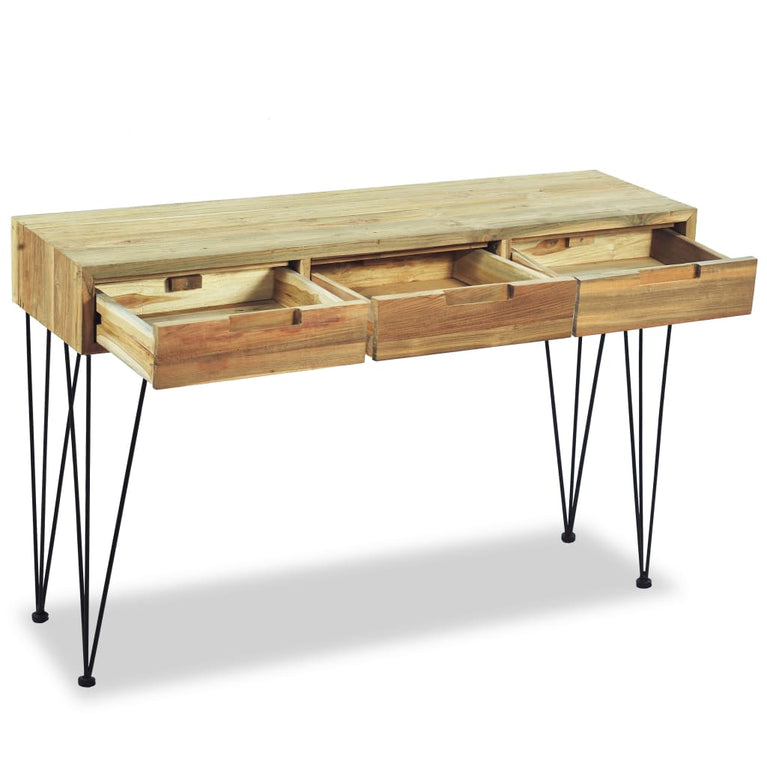 Wandtafel 120x35x76 cm massief teakhout MeubelReus