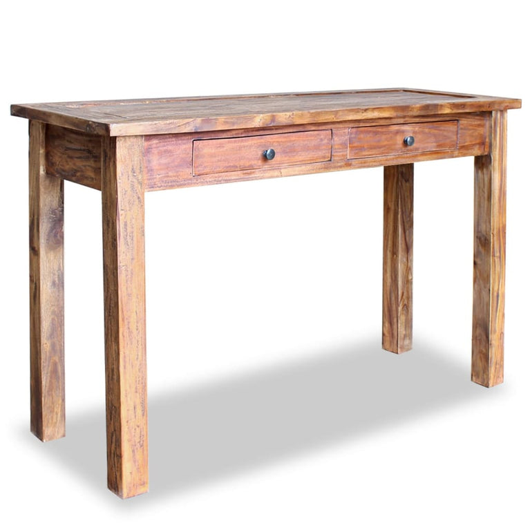 Wandtafel 123x42x75 cm massief gerecycled hout MeubelReus