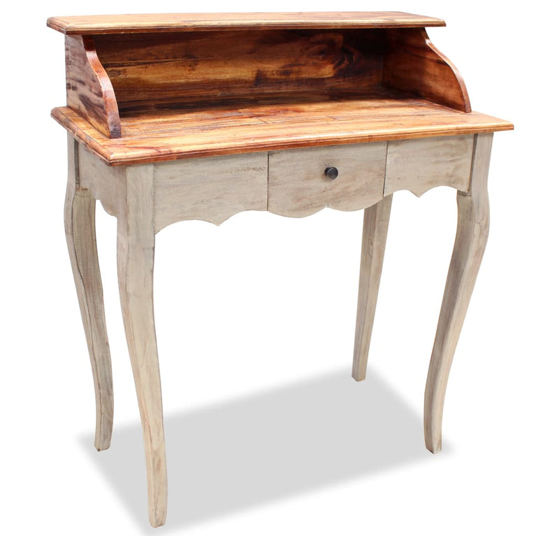 Schrijftafel 80x40x92 cm massief gerecycled hout MeubelReus