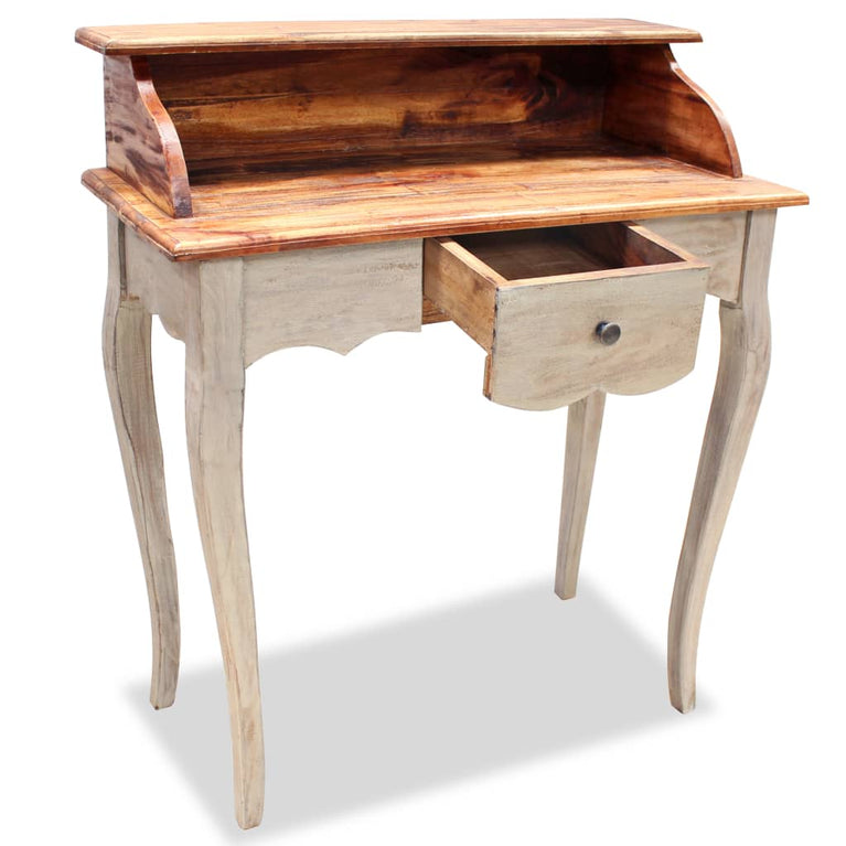 Schrijftafel 80x40x92 cm massief gerecycled hout MeubelReus