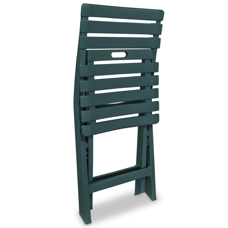 3-delige Bistroset inklapbaar kunststof groen MeubelReus