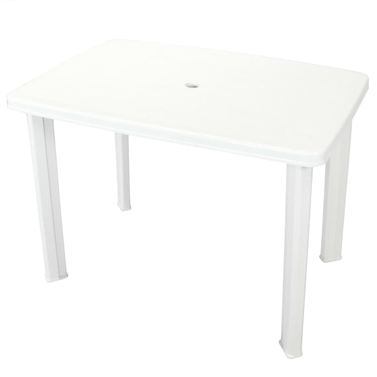 Tuintafel 101x68x72 cm kunststof wit MeubelReus