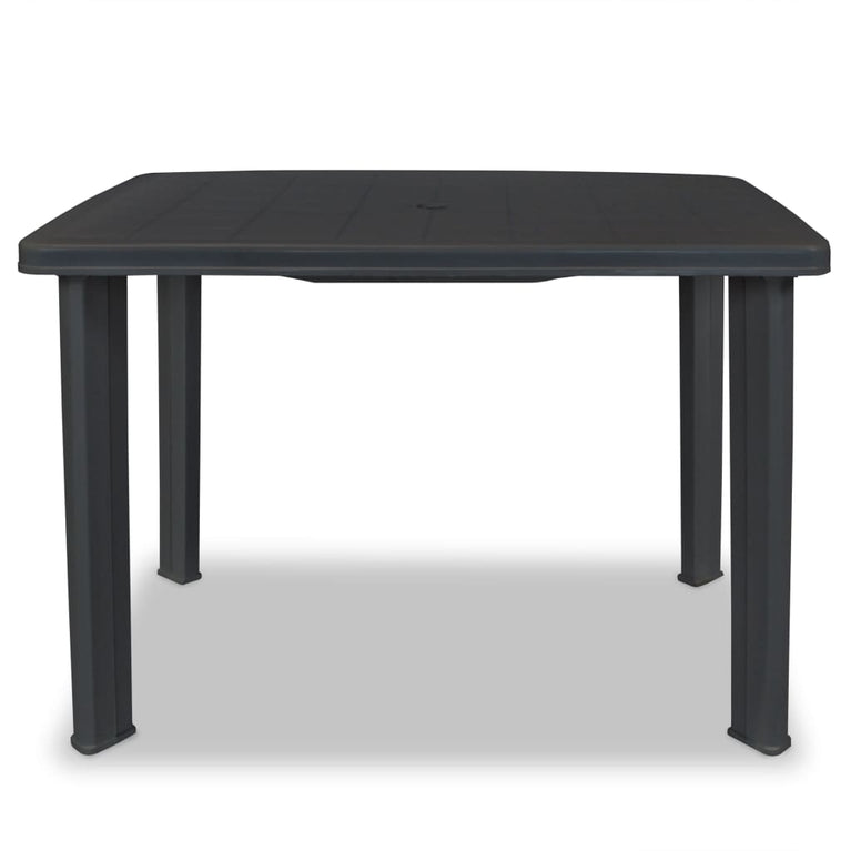 Tuintafel 101x68x72 cm kunststof antraciet MeubelReus