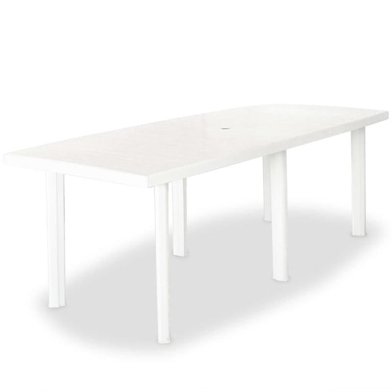 Tuintafel 210x96x72 cm kunststof wit MeubelReus