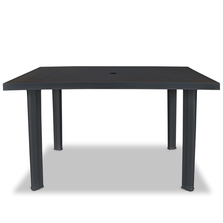 Tuintafel 126x76x72 cm kunststof antraciet MeubelReus
