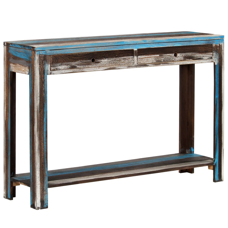 Wandtafel vintage stijl 118x30x80 cm massief hout MeubelReus