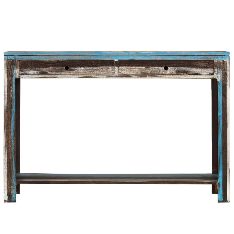 Wandtafel vintage stijl 118x30x80 cm massief hout MeubelReus