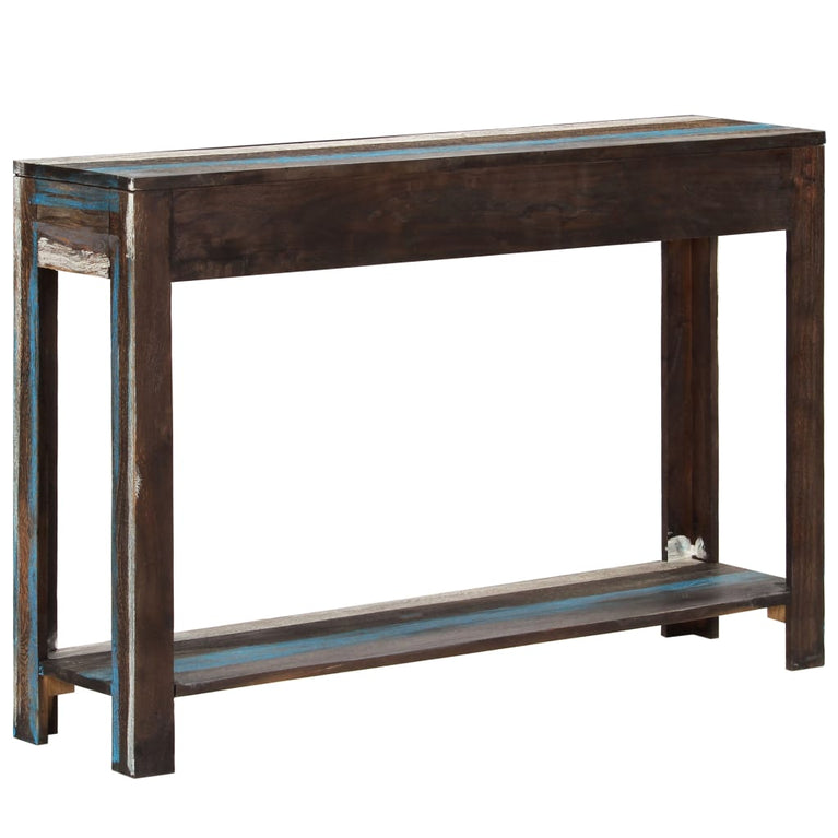 Wandtafel vintage stijl 118x30x80 cm massief hout MeubelReus