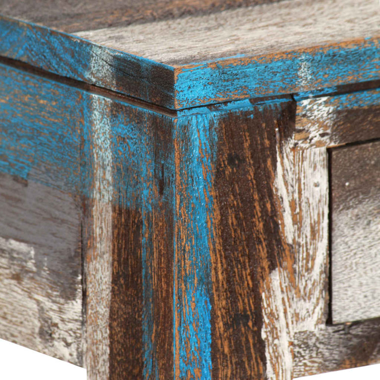 Wandtafel vintage stijl 118x30x80 cm massief hout MeubelReus