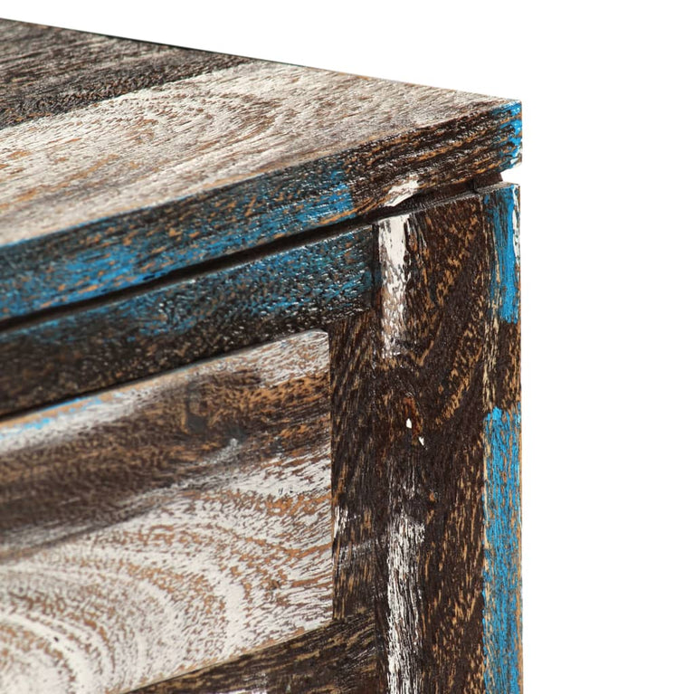 Wandtafel vintage stijl 118x30x80 cm massief hout MeubelReus
