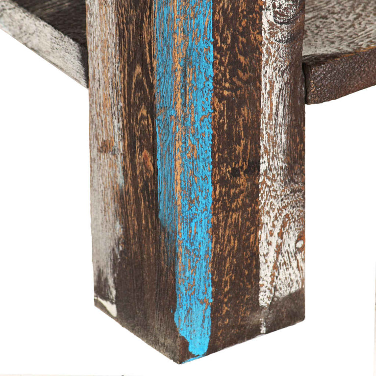 Wandtafel vintage stijl 118x30x80 cm massief hout MeubelReus
