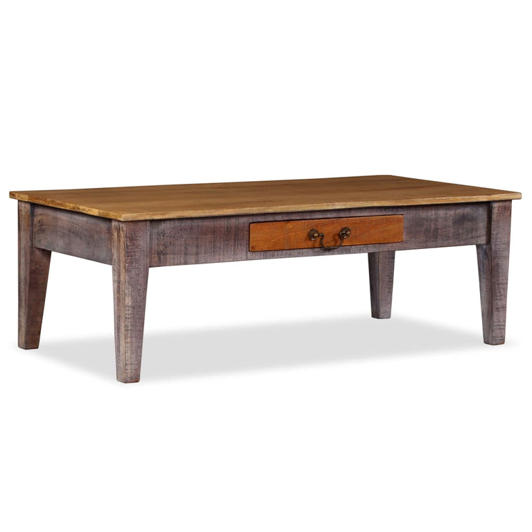 Salontafel vintage stijl 118x60x40 cm massief hout MeubelReus