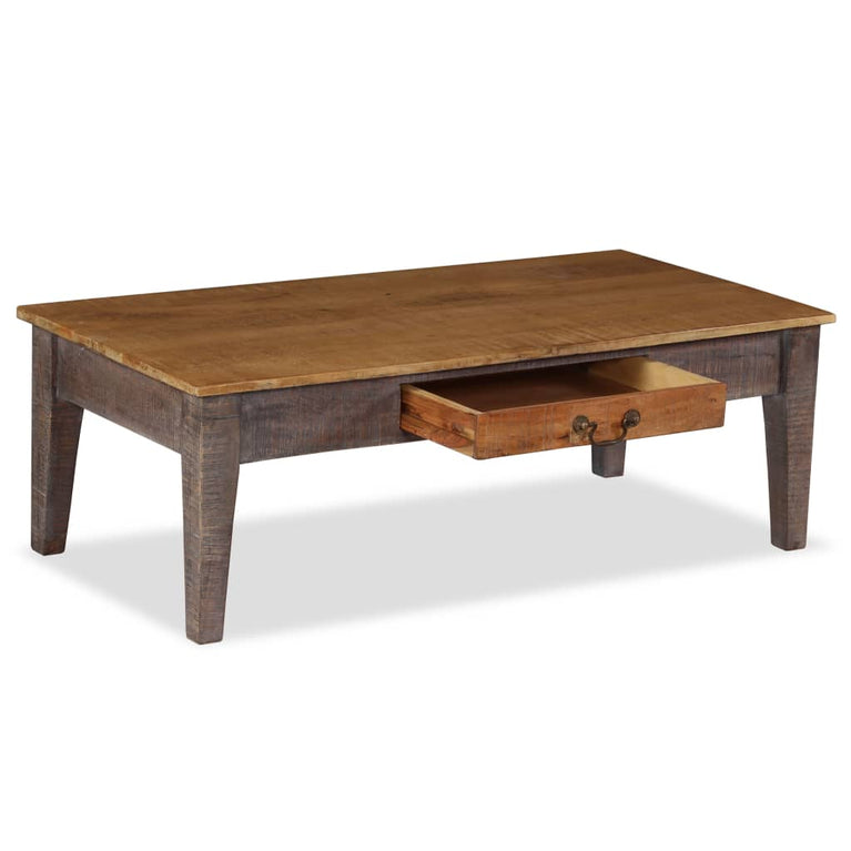 Salontafel vintage stijl 118x60x40 cm massief hout MeubelReus